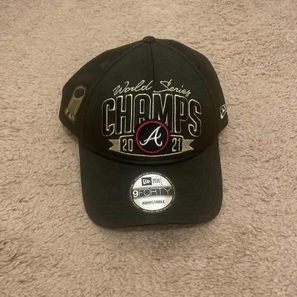Black Atlanta Braves World Series 2021 Hat - Picture 1 of 5
